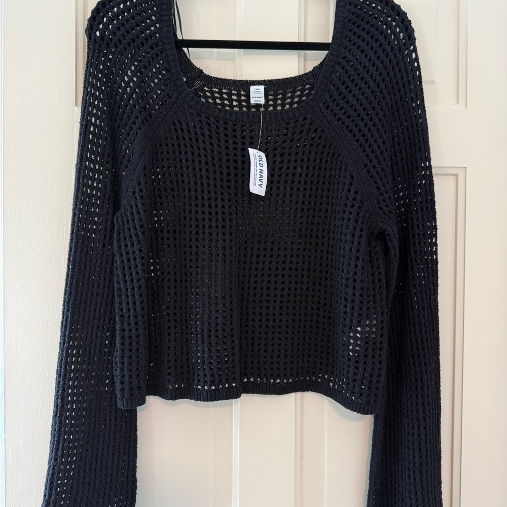 NWT Old Navy Black Knit Long Sleeve Top